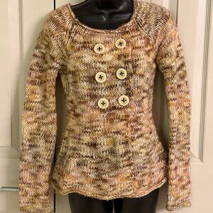 Anthropologie Sleeping On Snow wool blend double-breasted button sweater XS